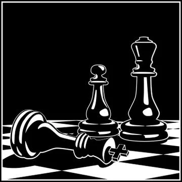Chess game concept and strategy illustrations Stock Illustration