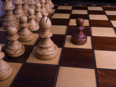 Chess game concept for competition idea and strategy Stock Photos
