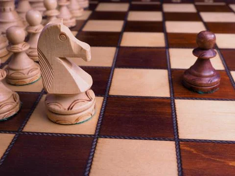 Chess game concept for competition idea and strategy Stock Photos