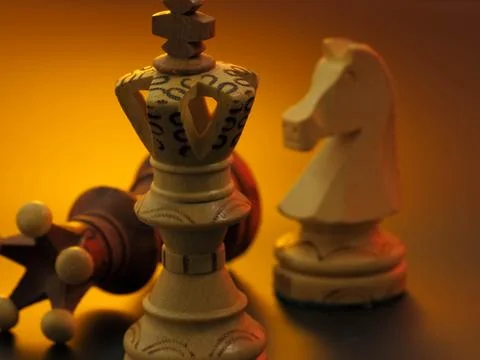Chess game concept for competition idea and strategy Stock Photos