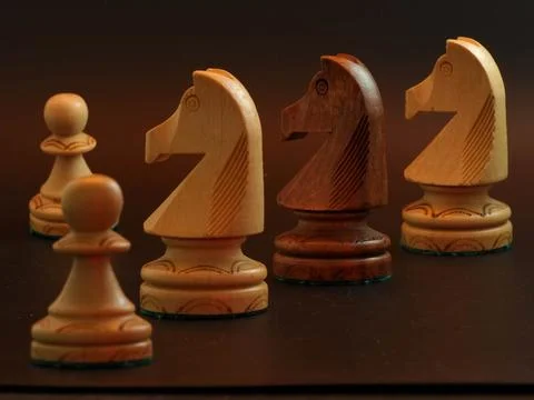 Chess game concept for competition idea and strategy Stock Photos