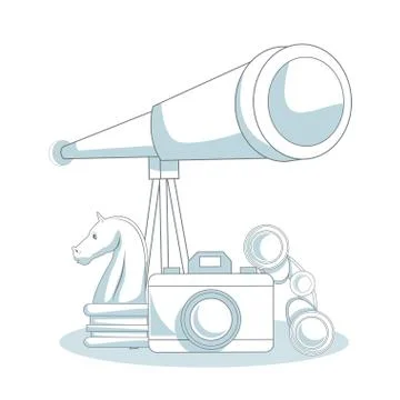 Chess game elements イラスト素材