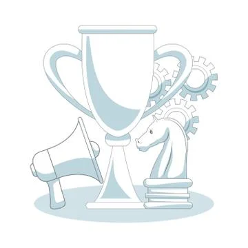 Chess game elements Stock Illustration