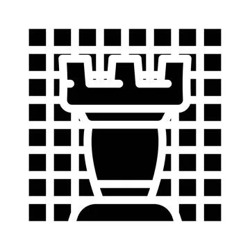 Chess game glyph icon vector illustration black Stock Illustration