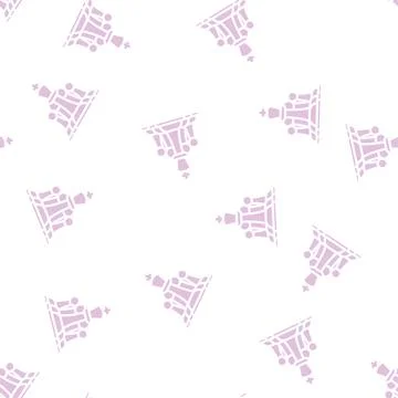 Chess game glyph vector seamless pattern Stock Illustration