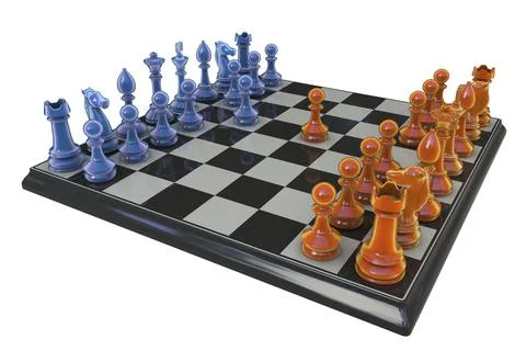 Chess game, illustration Stock Illustration
