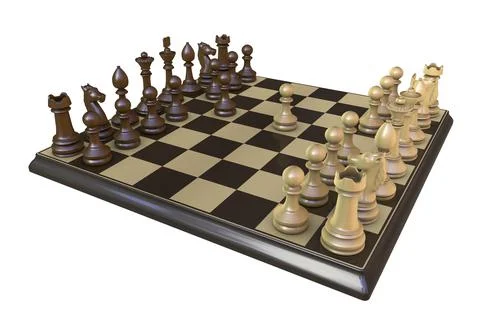 Chess game, illustration Illustrazione stock