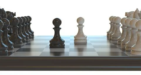 Chess game, illustration Illustrazione stock
