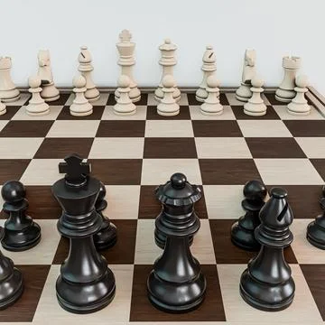 Chess game isolated on white background Stock Illustration