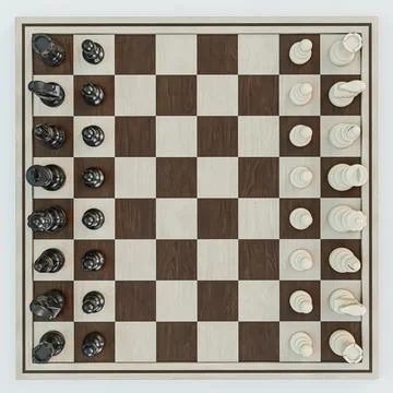 Chess game isolated on white background Stock Illustration