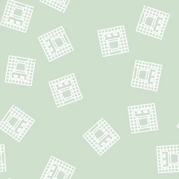 Chess game line vector seamless pattern black Stock Illustration