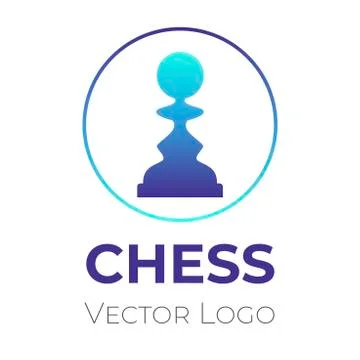 Chess game logo vector design template. Chess tournament, club, championship Stock Illustration