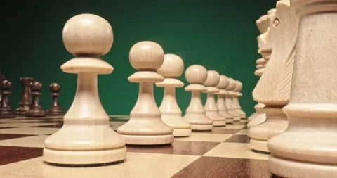 Chess game as macro view landscape. Parallax effect. Stock-Footage 164032619