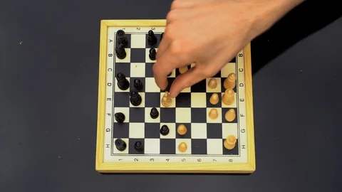 Chess Game Overhead Stock Footage 92842807