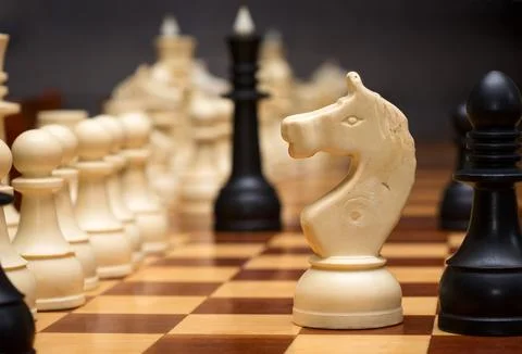 Chess game: party is playing Stock Photos