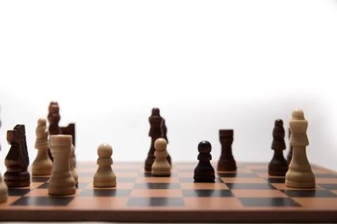 Chess game in progress Fotos de archivo