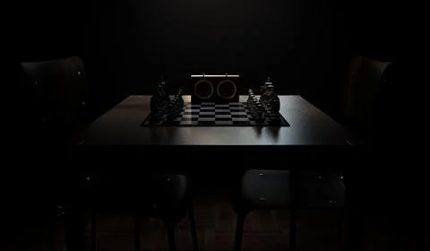 Chess Game Setup 스톡 일러스트