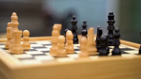 Chess Game Side On Stock Footage 92843005
