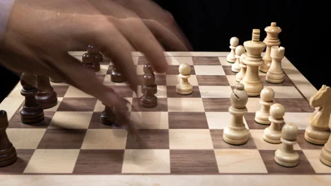 Chess game stop motion game 库存影片 205887573