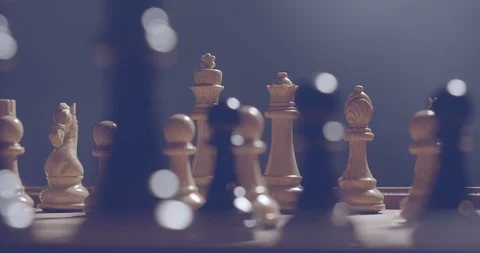 Chess Game Strategy and Logical Thinking Concept Stock Footage 108859478