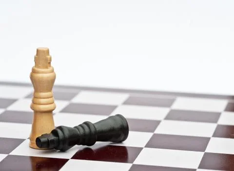 Chess game of strategy business concept application Stock Photos