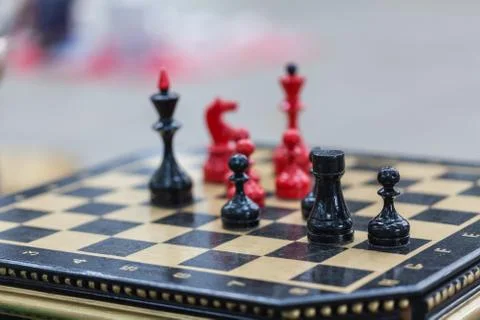 Chess game on street Stock Photos