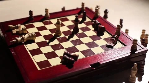 Chess Game Table Stock Footage 65156028
