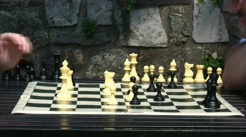 Chess game time lapse part one Stock Footage 97853