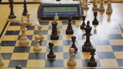 Chess game in time trouble time lapse Stock Footage 72887000