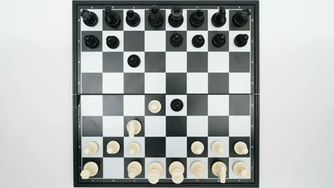 Chess game top view Stock Footage 100875564