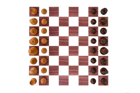 Chess game top view Stock Photos