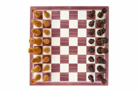 Chess game top view Stock Photos