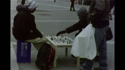 Chess Game in Union Square, New York City Stock Footage 49976786