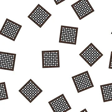 Chess game vector seamless pattern Stock Illustration