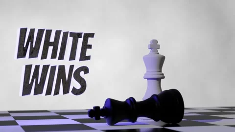 Chess Game - White Wins Stock Footage 339917226