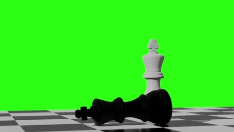 Chess Game - White Wins - Green Screen BG in 4K Stock Footage 339917518
