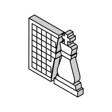 Chess geek isometric icon vector illustration sign Stock-Illustration
