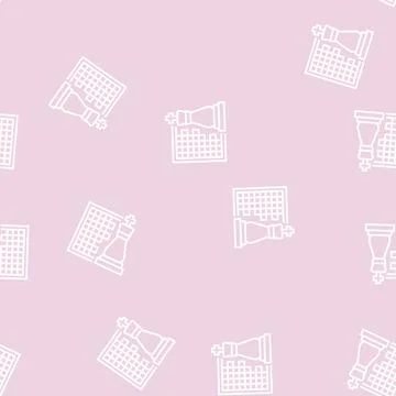 Chess geek line seamless pattern sign Illustrazione stock