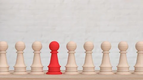 The chess for hr or  human resources concept 3d rendering. Stock Illustration