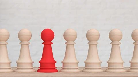 The chess for hr or  human resources concept 3d rendering. Stock Illustration