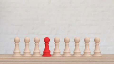 The chess for hr or  human resources concept 3d rendering. Stock Illustration