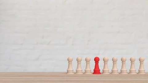 The chess for hr or  human resources concept 3d rendering. Stock Illustration