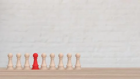 The chess for hr or  human resources concept 3d rendering. Stock Illustration
