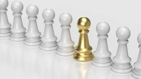 The chess for hr or  human resources concept 3d rendering. Stock Illustration