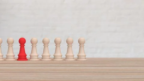 The chess for hr or  human resources concept 3d rendering. Stock Illustration