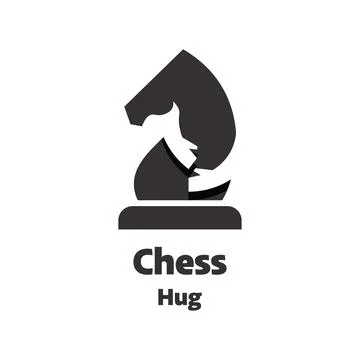 Chess Hug Logo Stock Illustration