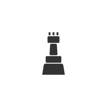 Chess icon flat Stock Illustration