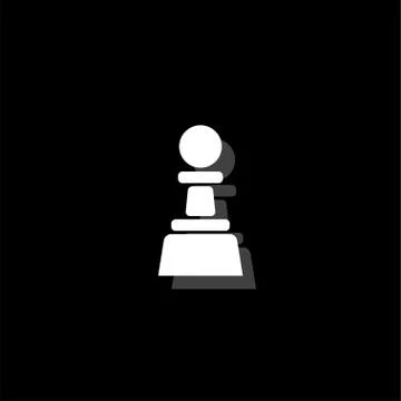 Chess icon flat Stock Illustration