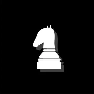 Chess icon flat Stock Illustration