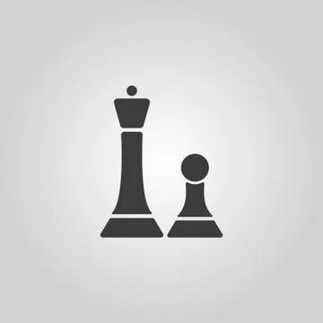 The chess icon. Game symbol. Flat Stock Illustration
